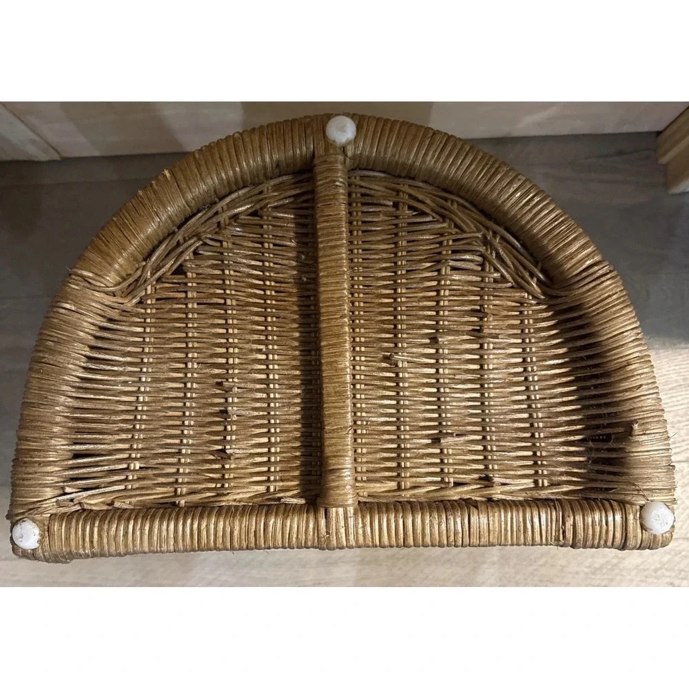 Boho Wicker Laundry Hamper w/ Lid Removable Cotton Liner Rattan Basket Natural